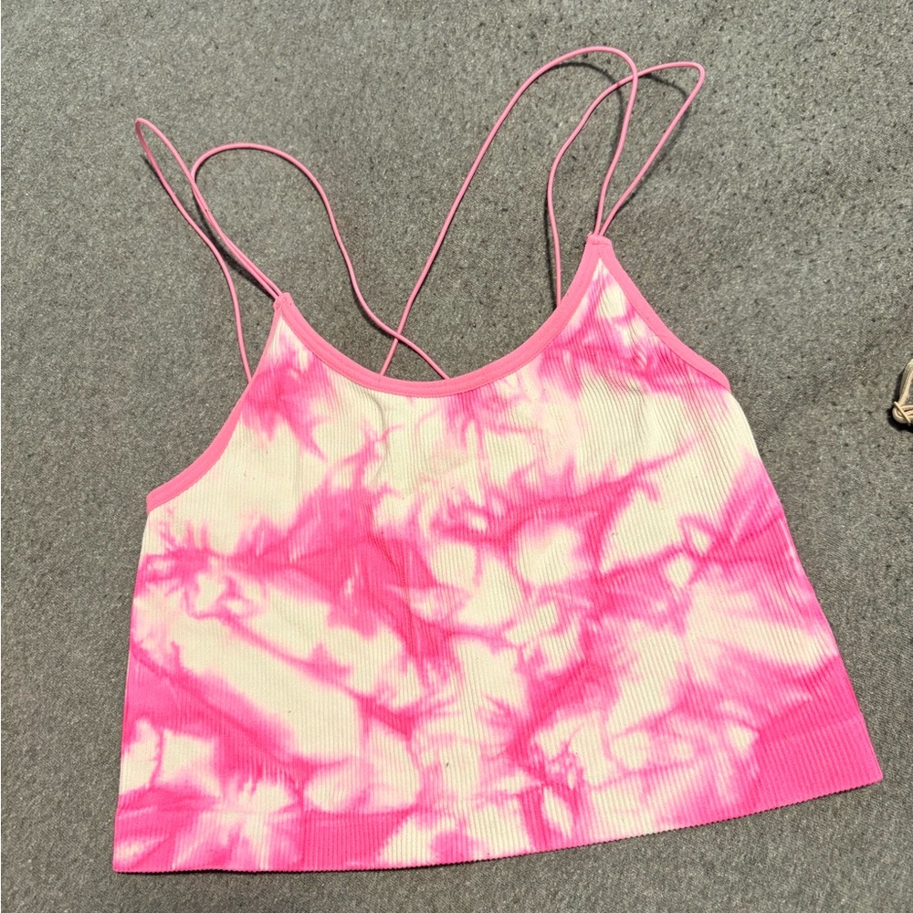 Pink Tie-Dye Women's Top